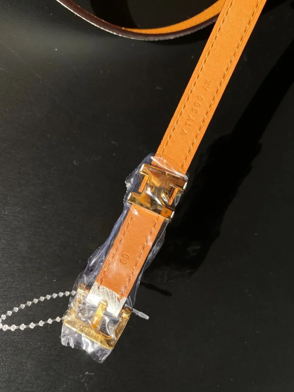 Hermès 15mm Pop H White Epsom Leather Belt Gold Hardware Size 80 France NWOT